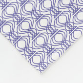 Blue Finial Pattern Fleece Deken (Hoek)