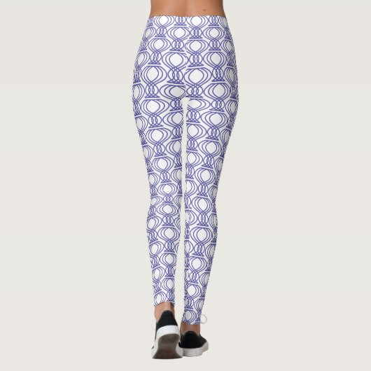 Blue Finial Pattern Leggings (Achterkant)