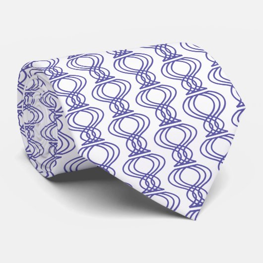 Blue Finial Pattern Stropdas (Opgerold)