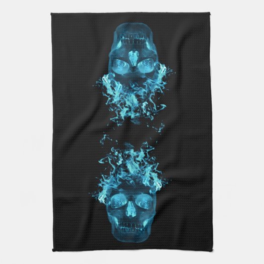 Blue Fire Crull Serviette de cuisine (Vertical)