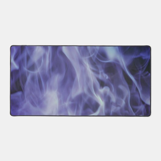 Blue Fire Flames Art Desk Pad (Recto)