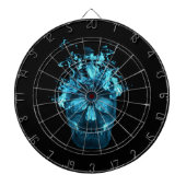 Blue Fire Skull Dart Board Dartbord (Voorkant)