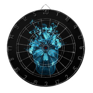 Blue Fire Skull Dart Board Dartbord