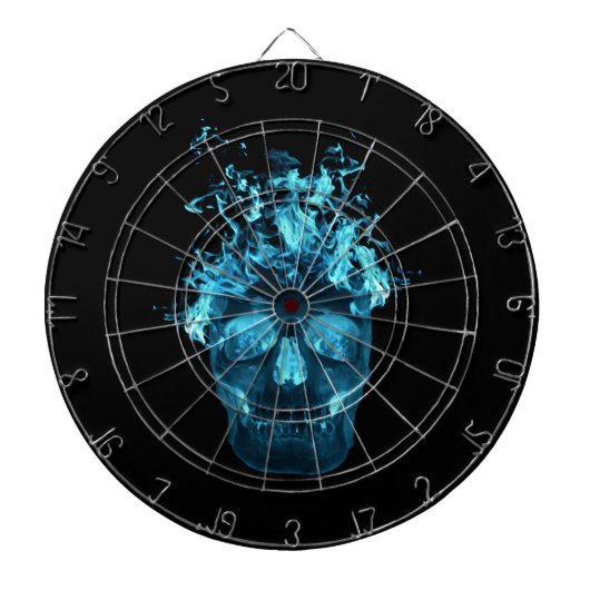 Blue Fire Skull Dart Board Dartbord (Voorkant)