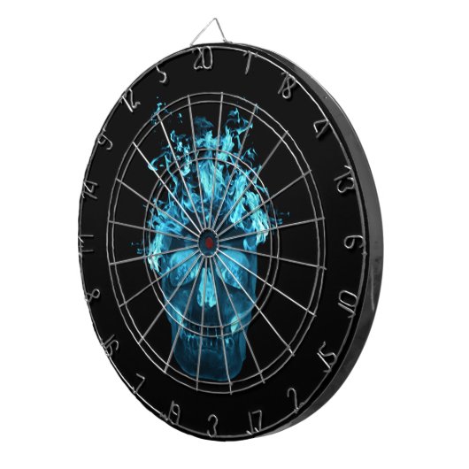 Blue Fire Skull Dart Board Dartbord (Voorkant Rechts)