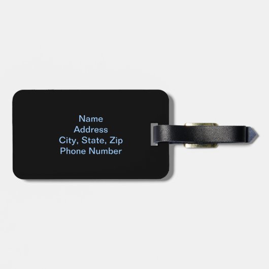 Blue Fire Unicorn Bagagelabel (Achterkant horizontaal)