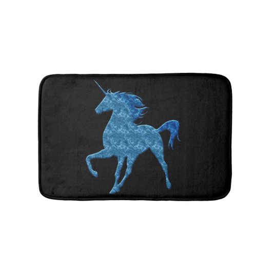 Blue Fire Unicorn Bath Mat (Voorkant)