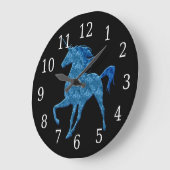 Blue Fire Unicorn Clock Grote Klok (Hoek)