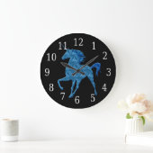 Blue Fire Unicorn Clock Grote Klok (Huis)
