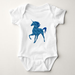 Blue Fire Unicorn Creeper Romper