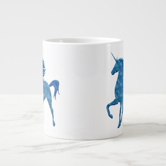 Blue Fire Unicorn Jumbo Mug (Devant)