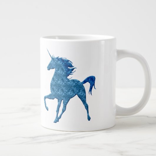 Blue Fire Unicorn Jumbo Mug (Droite)
