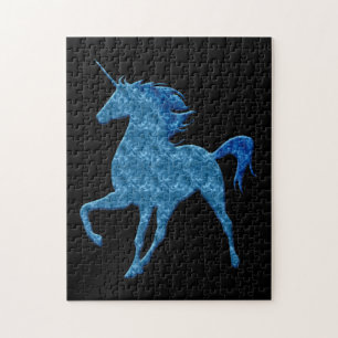 Blue Fire Unicorn Puzzle