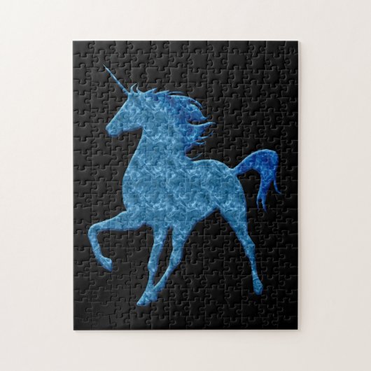 Blue Fire Unicorn Puzzle (Vertical)