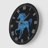 Blue Fire Unicorn Roman Numeral Clock Grote Klok (Hoek)