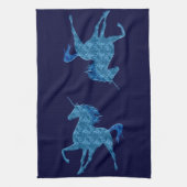 Blue Fire Unicorn serviette de cuisine (Vertical)