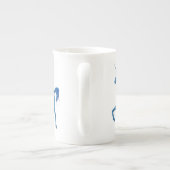 Blue Fire Unicorne os Chine Mug (Dos)