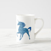 Blue Fire Unicorne os Chine Mug (Droite)