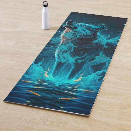 Blue Fire Wolf Yogamat (In situ)