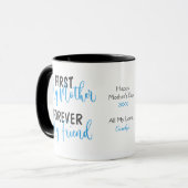 Blue First Moeder Forever Friend Mok (Voorkant links)