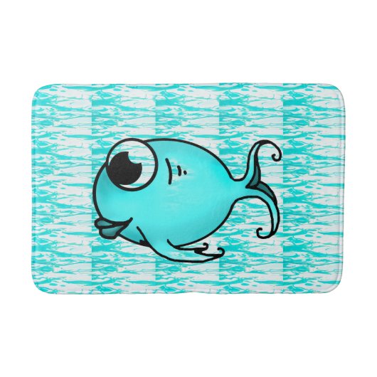 Blue Fish Bath Mat (Voorkant)