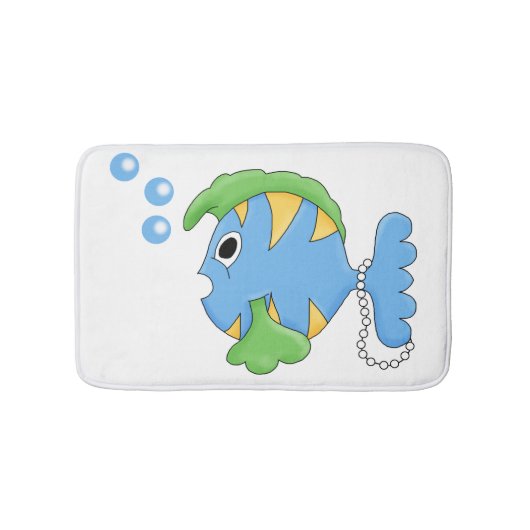 Blue Fish Bath Mat (Voorkant)