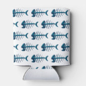 Blue Fish Botten Patroon Gepersonaliseerd Blikjeskoeler (Achterkant)