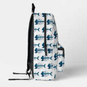 Blue Fish Botten Pattern Bedrukte Rugzak (Links)