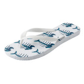 Blue Fish Botten Pattern Teenslippers (Schuin)