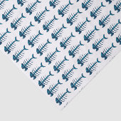 Blue Fish Botten Pattern Tissuepapier (Detail)