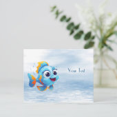 Blue Fish-Briefkaart Briefkaart (Staand voorkant)