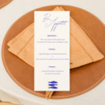 Blue Fish Design Menu Mariage Italie<br><div class="desc">Donnez le ton pour votre réception de mariage d'inspiration italienne avec notre menu Mariage Blue Fish Design ! Ce menu mariage exquis présente une charmante décoration de poissons bleus, rappelant la beauté côtière et les délices culinaires de l'Italie. Le design élégant et dynamique ajoute une touche de fantaisie à votre...</div>
