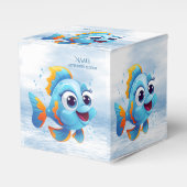 Blue Fish Favor Box Bedankdoosjes (Voorkant Zijde)