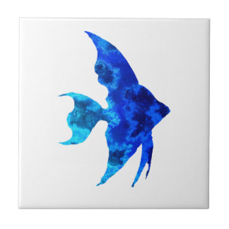 Blue Fish Silhouette Tegeltje