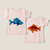 Blue Fish with Spiky Fins and Scales (Design Recto & Verso)