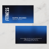 Blue Fitness Carte de visite moderne (Devant / Derrière)