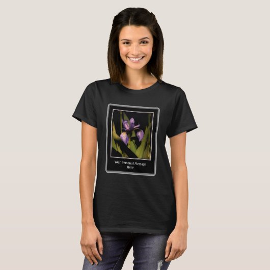 Blue Flag Iris Creëer Uw eigen prijsopgave T-shirt (Voorkant volledig)