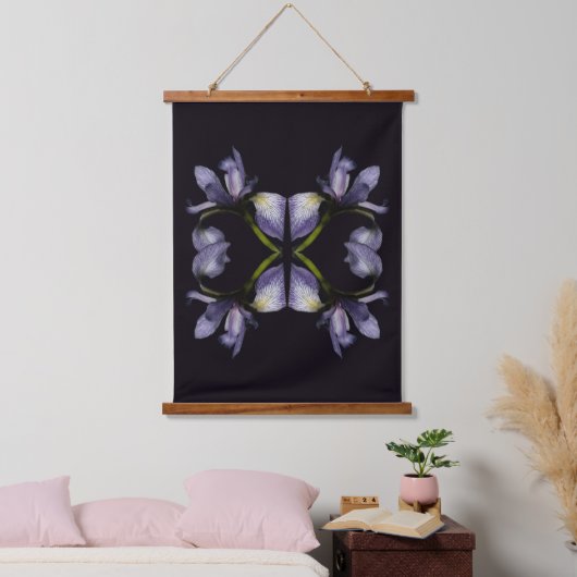Blue Flag Iris Flower Abstract Hangend Wandkleed (Slaapkamer)