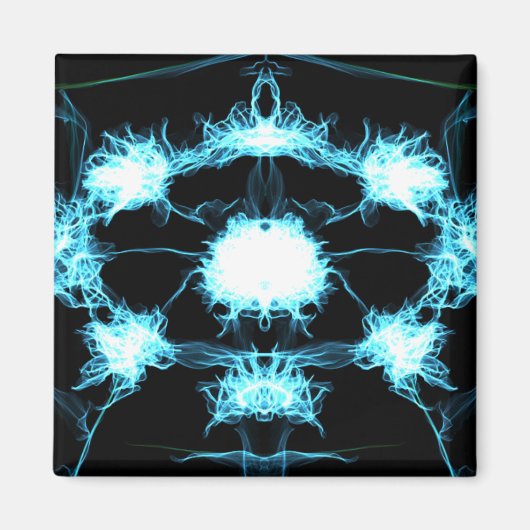 Blue Flame Mandala Magneet (Voorkant)