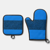 Blue Flame Oven Mitts & Pot Houders Set (Voorkant)