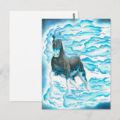 Blue Flame Phantom Steed Briefkaart (Voorkant / Achterkant)