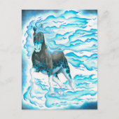 Blue Flame Phantom Steed Briefkaart (Voorkant)