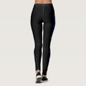 "Blue Flame" Tattoo-effect Leggings (Achterkant)