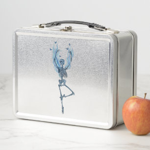 Blue Flames Ballerina Dancing Skeleton Design