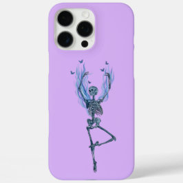 Blue Flames Ballerina Dancing Skeleton Design iPhone 16 Pro Max Hoesje