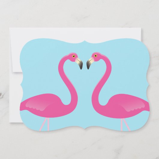 Blue Flamingo Beach Engagement Party - Uitnodiging (Achterkant)