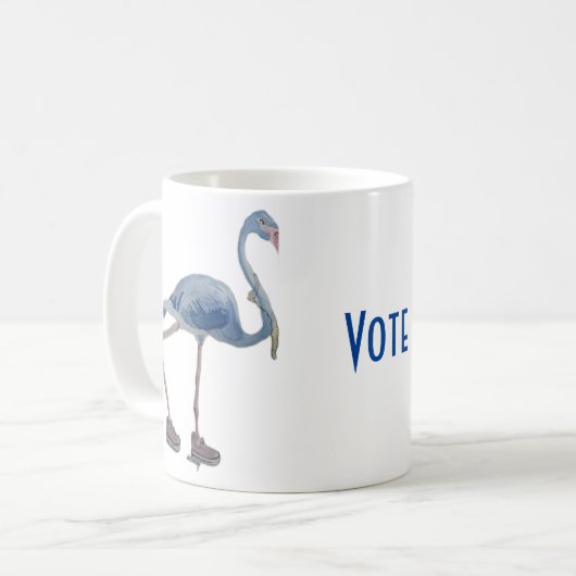 Blue FLAmingo mok Stem Harris 2024 (Voorkant links)
