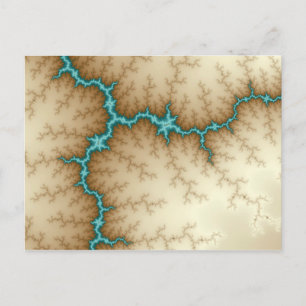 Blue Flash - Fractal Briefkaart - Gepersonaliseerd