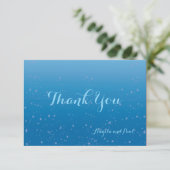 Blue Flat Simple Thank You Card All Purpose Bedankkaart (Staand voorkant)
