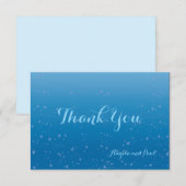Blue Flat Simple Thank You Card All Purpose Bedankkaart (Voorkant / Achterkant)